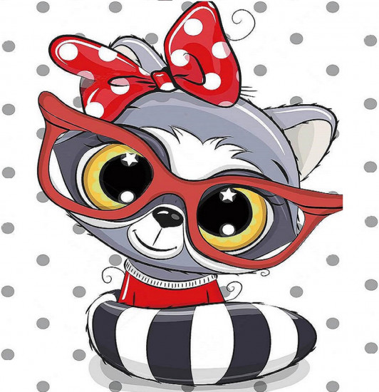 Мозаика алмазная «Малышка енот»