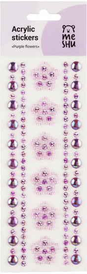 Наклейки акриловые «Purple flowers»