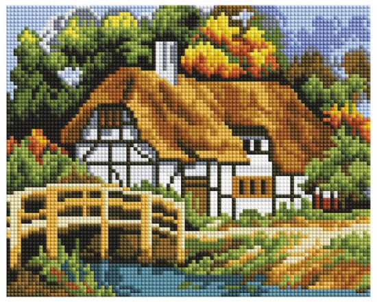 Мозаика алмазная «Село»