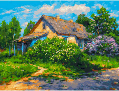 Картина по номерам «Кусты сирени»