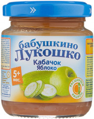 Пюре детское без сахара «Кабачок и Яблоко»