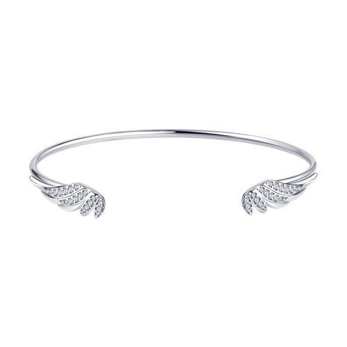 Браслет из серебра с фианитами