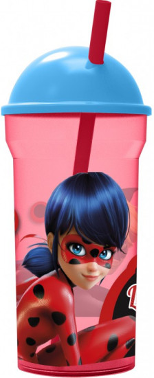 Стакан с соломинкой и крышкой