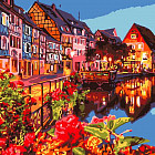 Картина по номерам «Городок во Франции»