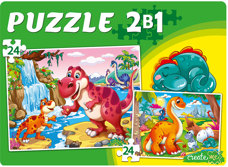 Макси-пазл 2 в 1 «Мир динозавров» | Puzzle 2/1 | Рыжий кот