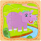 Рамка-пазл «Бегемот»