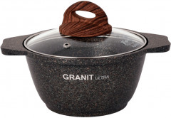 Кастрюля со стеклянной крышкой «Granit ultra original»