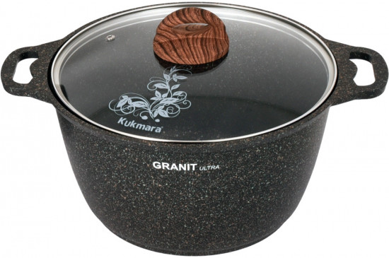 Кастрюля со стеклянной крышкой «Granit ultra original»