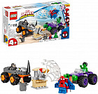 Конструктор Marvel 10782 Схватка Халка и Носорога на грузовиках. Hulk vs. Rhino Truck Showdown