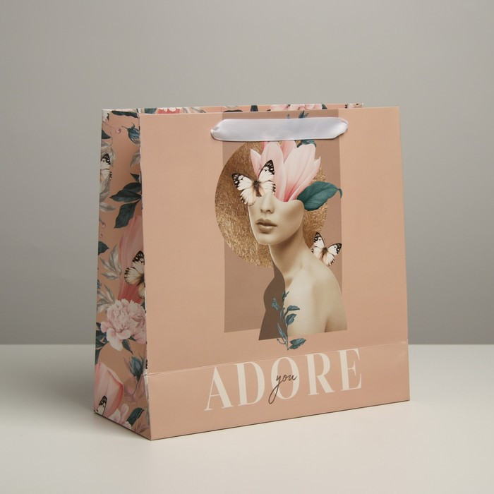 Пакет подарочный «Adore» | Нежные цветы | Дарите Счастье