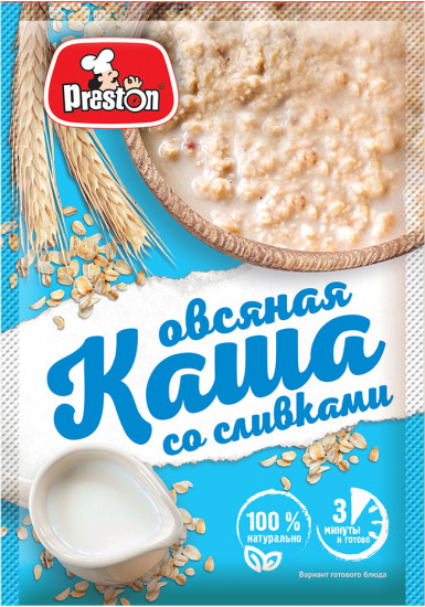 Каша овсяная со сливками