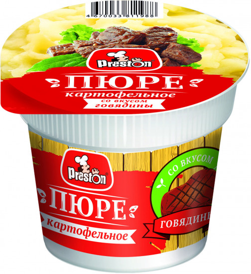 Пюре картофельное со вкусом говядины