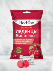 Леденцы со вкусом вишни без сахара Herbion