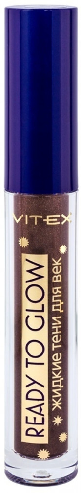 Тени для век жидкие, оттенок 111 Rich brown | Ready to glow | Вiтэкс