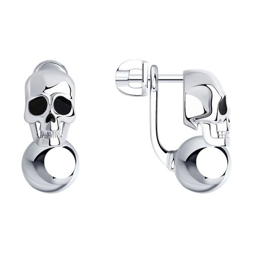 Серьги из серебра с эмалью