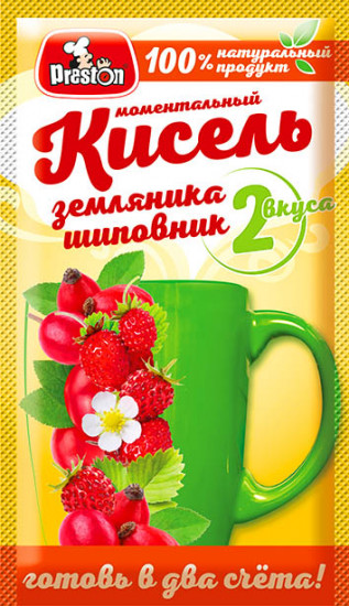 Кисель с шиповником и ароматом земляники