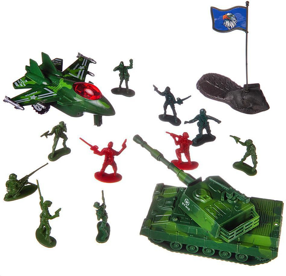 Набор игровой «Танк и истребитель с акссесуарами» | Боевая сила | ABtoys