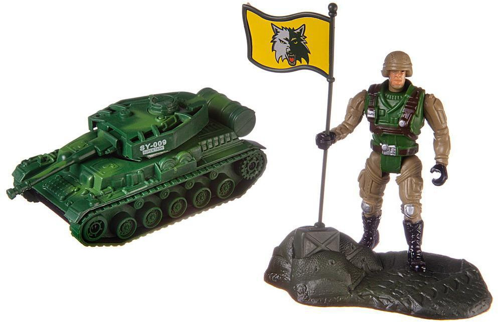 Набор игровой «Танк, фигурка солдата» | Боевая сила | ABtoys