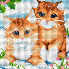 Мозаика алмазная «Рыжие котята»