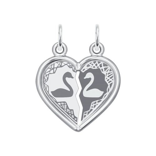 Подвеска половинки сердца