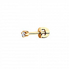 Серьга из серебра с фианитом