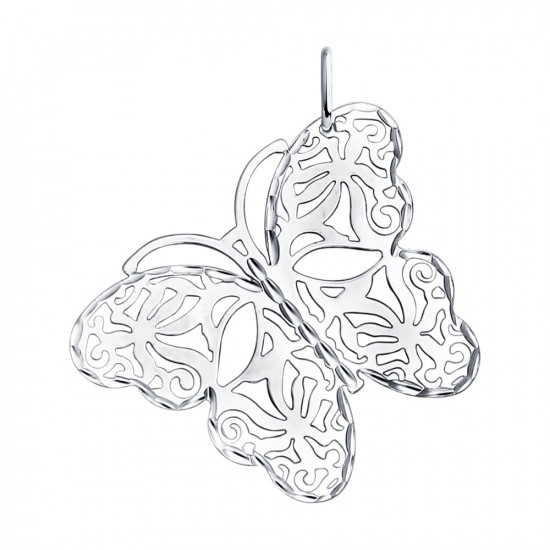 Подвеска серебряная с бабочкой