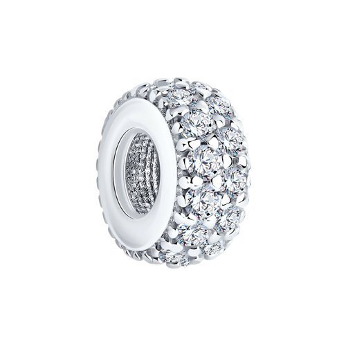 Подвеска из серебра с фианитами