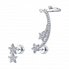 Серьги из серебра с фианитами