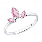 Кольцо из серебра с фианитами