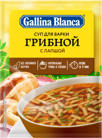 Суп грибной с лапшой