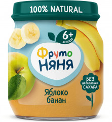 Пюре фруктовое «Яблоко и банан»
