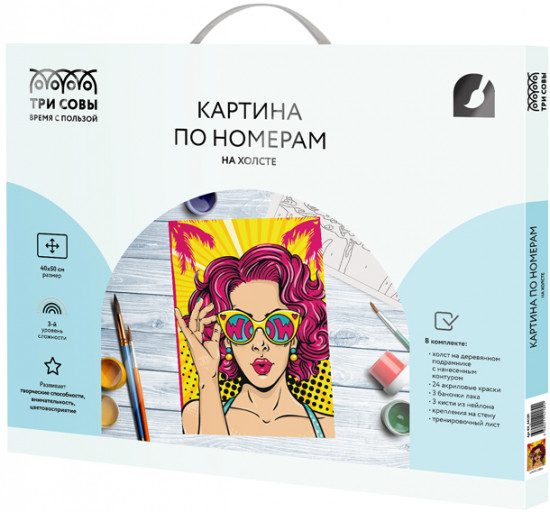 Картина по номерам «Wow. Girl»