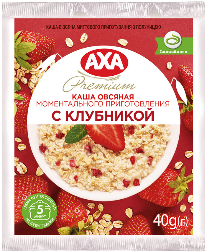 Каша овсяная с клубникой | AXA
