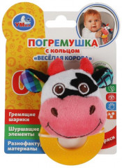 Погремушка с кольцом «Корова»