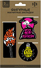 Закладки фигурные магнитные для книг «Яркие лозунги»