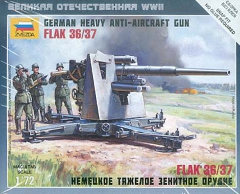 Сборная модель "Немецкое зенитное орудие FLAK-36 с расчетом"