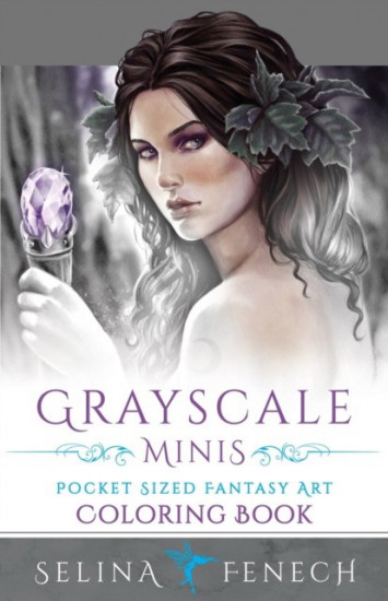 Grayscale Minis — Pocket Sized Fantasy. Art Coloring Book