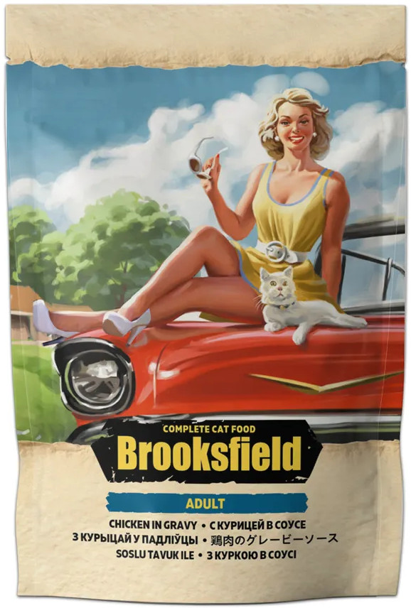 Корм для кошек с курицей в соусе | Brooksfield