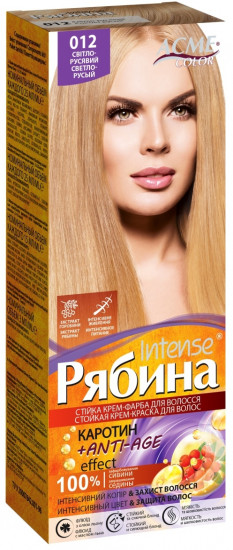 Крем-краска для волос «Intense Anti-Age», оттенок №012 Светло-русый