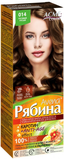 Крем-краска для волос «Avena Anti-Age», оттенок №014 Русый