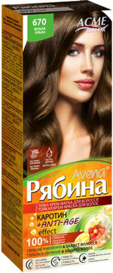 Крем-краска для волос «Avena Anti-Age», оттенок №670 Ольха