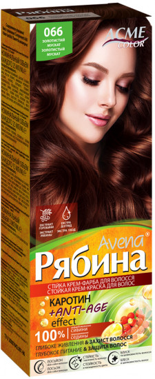 Крем-краска для волос «Avena Anti-Age», оттенок №066 Золотистый мускат