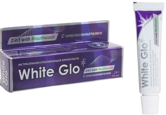 Зубная паста 2 в 1отбеливающая с ополаскивателем | White Glo