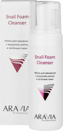 Пенка для умывания с муцином улитки и зелёным чаем «Snail Foam Cleanser»