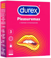 Презервативы с ребрами и пупырышками «Pleasuremax»
