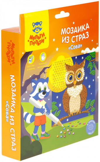 Мозаика из страз «Сова»