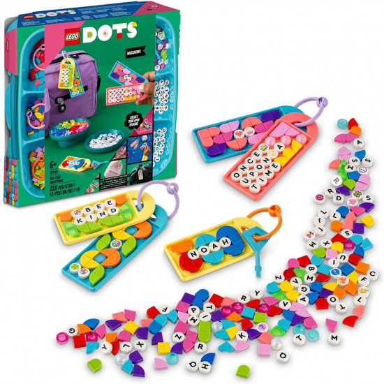 Конструктор LEGO® DOTS 41949 Большой набор бирок для сумок: надписи. Bag Tags Mega Pack Messaging