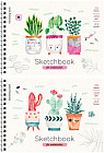 Скетчбук для акварели «Cute plants»