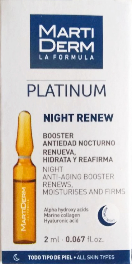 Ампулы для восстановления кожи лица во время ночного отдыха «Night Renew» | MartiDerm
