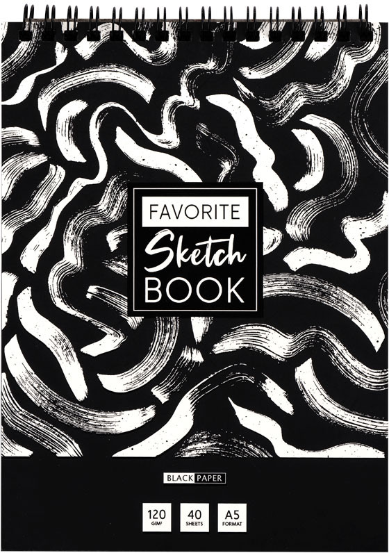 Скетчбук «Strokes» | Black line | ArtSpace